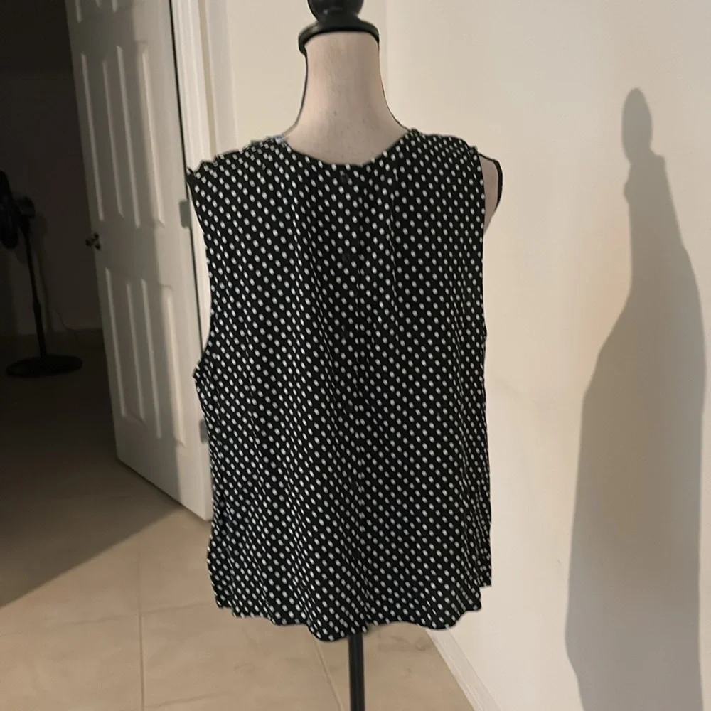 NWT 2X popsugar $40 shirt polka dot SL110 - Picture 5 of 7
